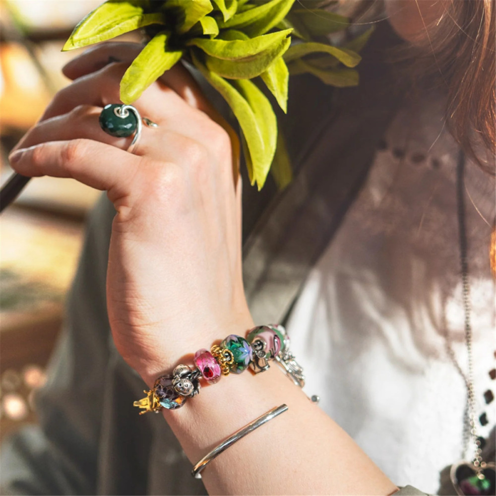 trollbeads-tglbe-20475-kraal-waterbloei-bloemen-zilver-glas-groen-paars-blauw