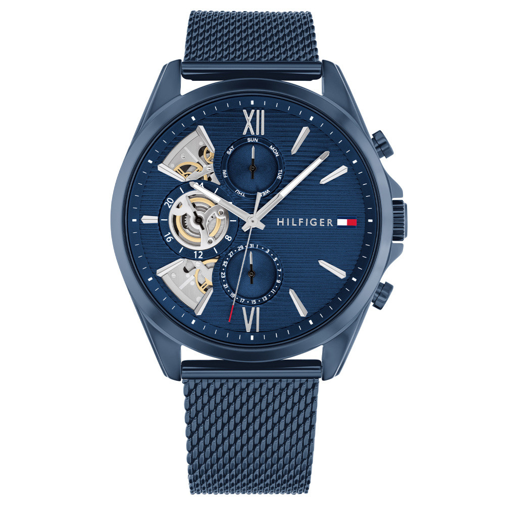tommy-hilfiger-baker-th1710648-blauw-horloge-voor-heren-met-mesh-band