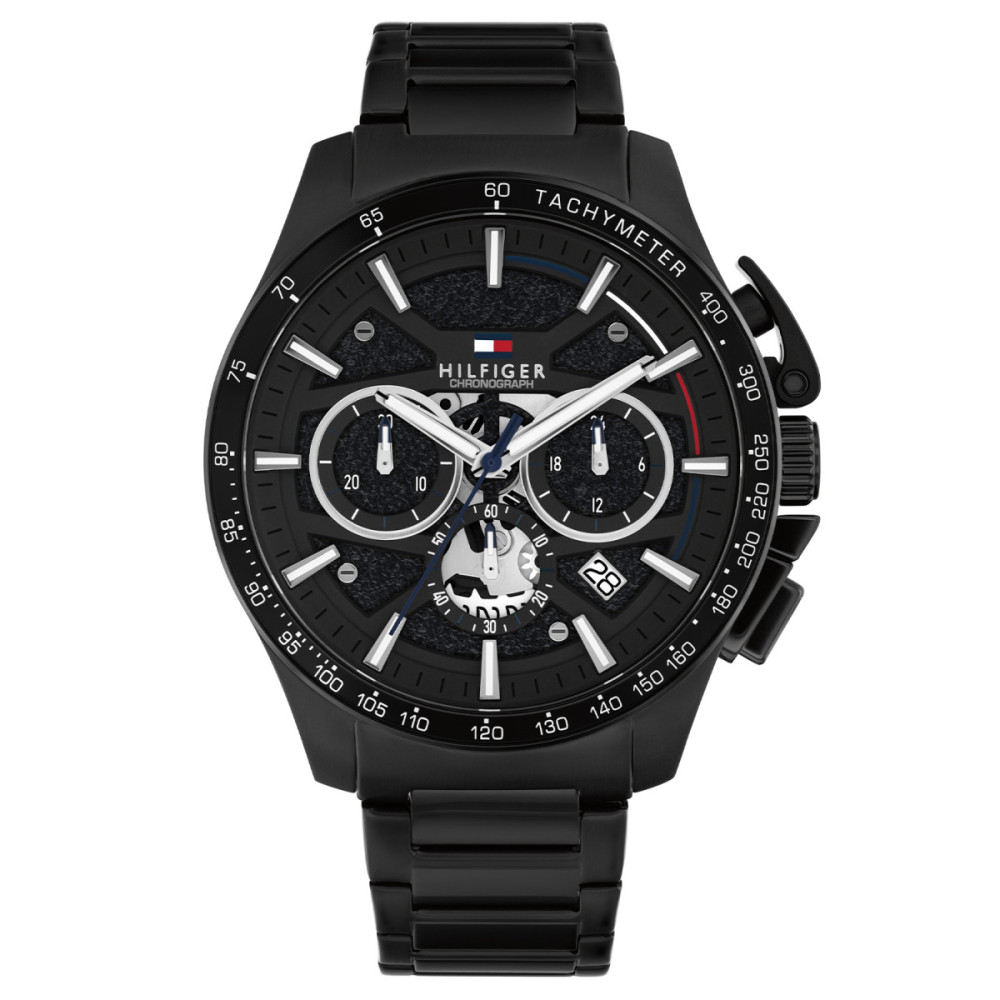 tommy-hilfiger-bank-th1792262-zwart-herenhorloge-chronograaf-vouwsluiting-o-44-mm