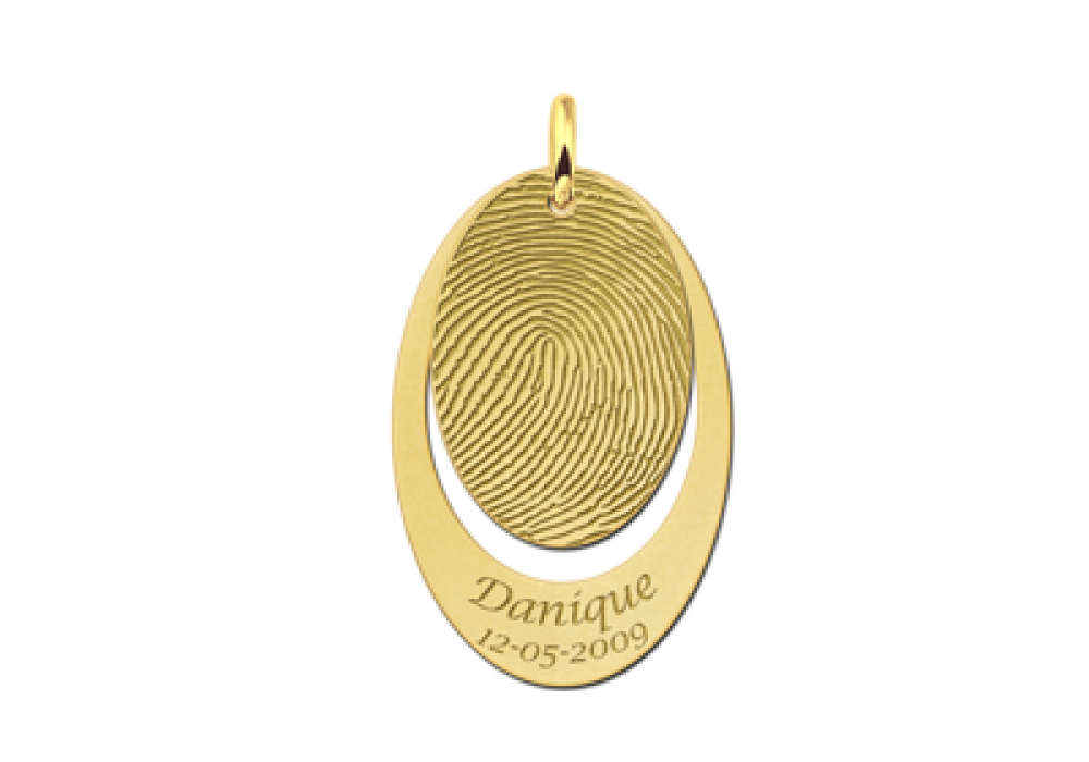 names4ever-gouden-ovale-vingerafdruk-hanger-met-naam-en-datum-18-mm-x-27-mm