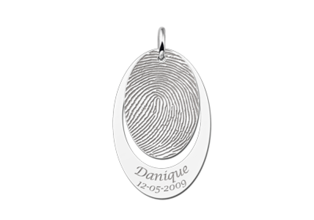 names4ever-zilveren-ovale-hanger-met-vingerafdruk-naam-en-datum-18-mm-x-27-mm