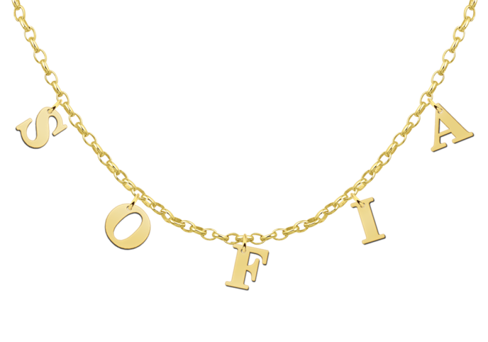 names4ever-vnk65-goud-op-zilver-ketting-met-hanger-gold-plated-lengte-verstelbaar-39-42-cm
