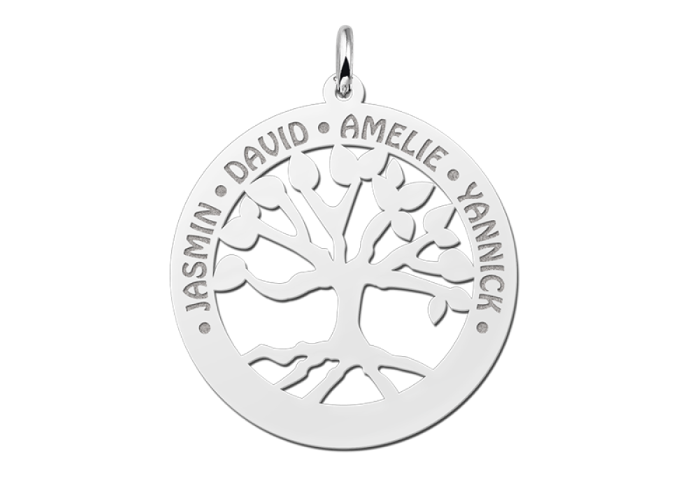 names4ever-zilveren-familiehanger-stamboom-en-namen-diameter-30-mm