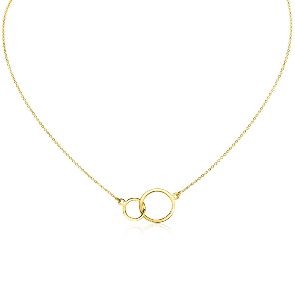 zinzi-zgc113-ketting-goud-cirkel-hanger-10x14-mm-lengte-40-42-cm
