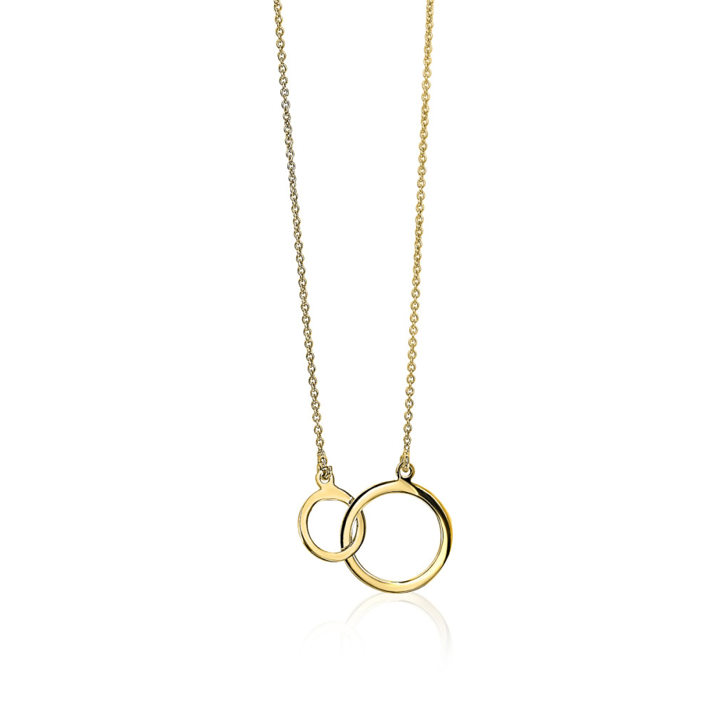 zinzi-zgc113-ketting-goud-cirkel-hanger-10x14-mm-lengte-40-42-cm
