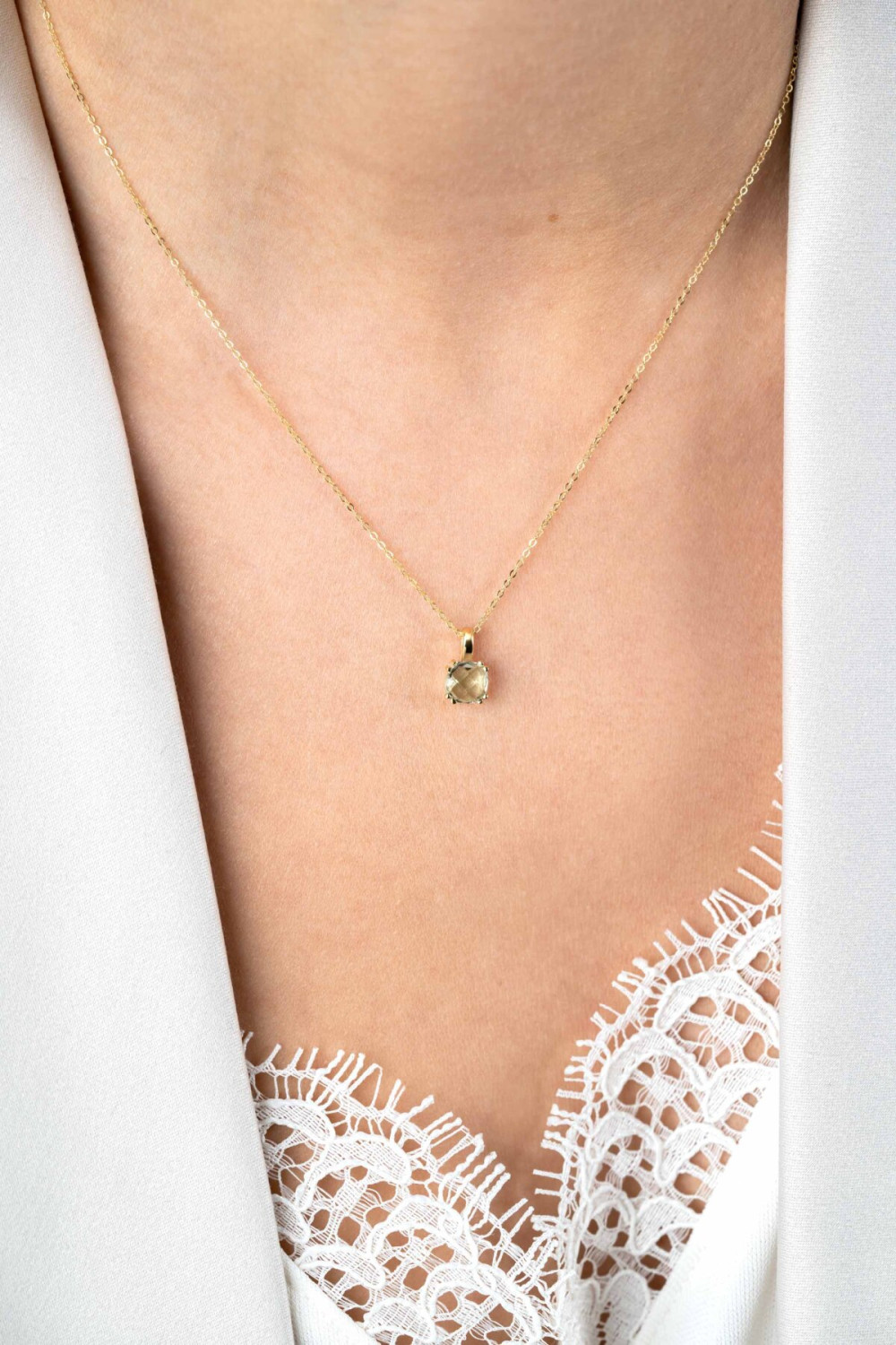 zinzi-zgc376-ketting-14k-goud-vierkante-groene-amethist-hanger-6-5-mm-breed-lengte-40-43-cm