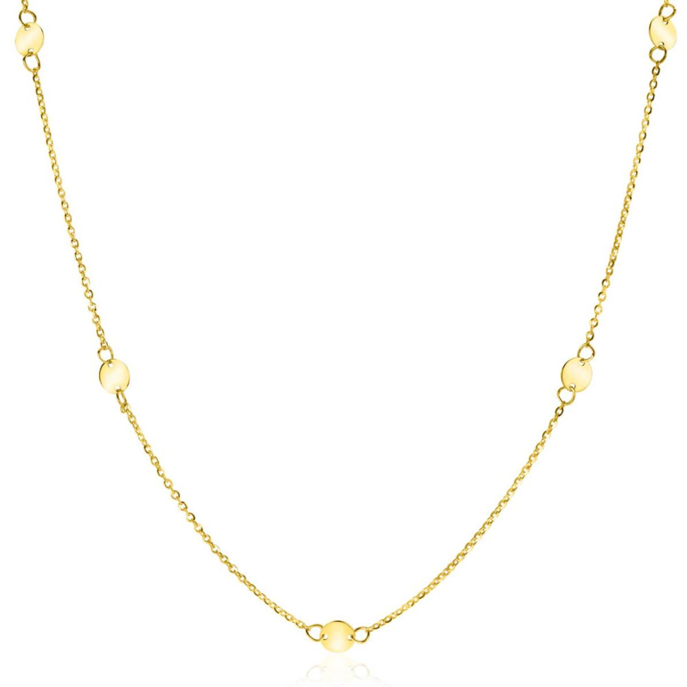 zinzi-zgc444-schakelketting-goud-ronde-plaatjes-5-mm-breedte-lengte-42-45-cm