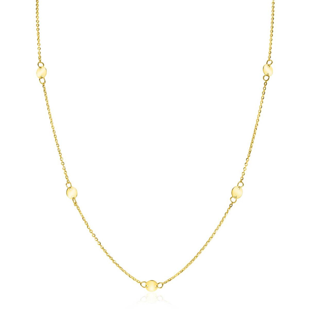 zinzi-zgc444-schakelketting-goud-ronde-plaatjes-5-mm-breedte-lengte-42-45-cm