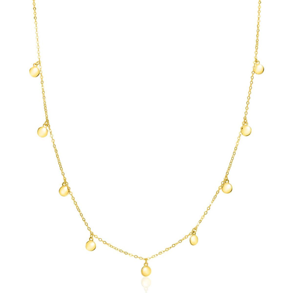 zinzi-zgc488-dames-ketting-14k-goud-ronde-hangers-6-mm-breedte-lengte-40-45-cm
