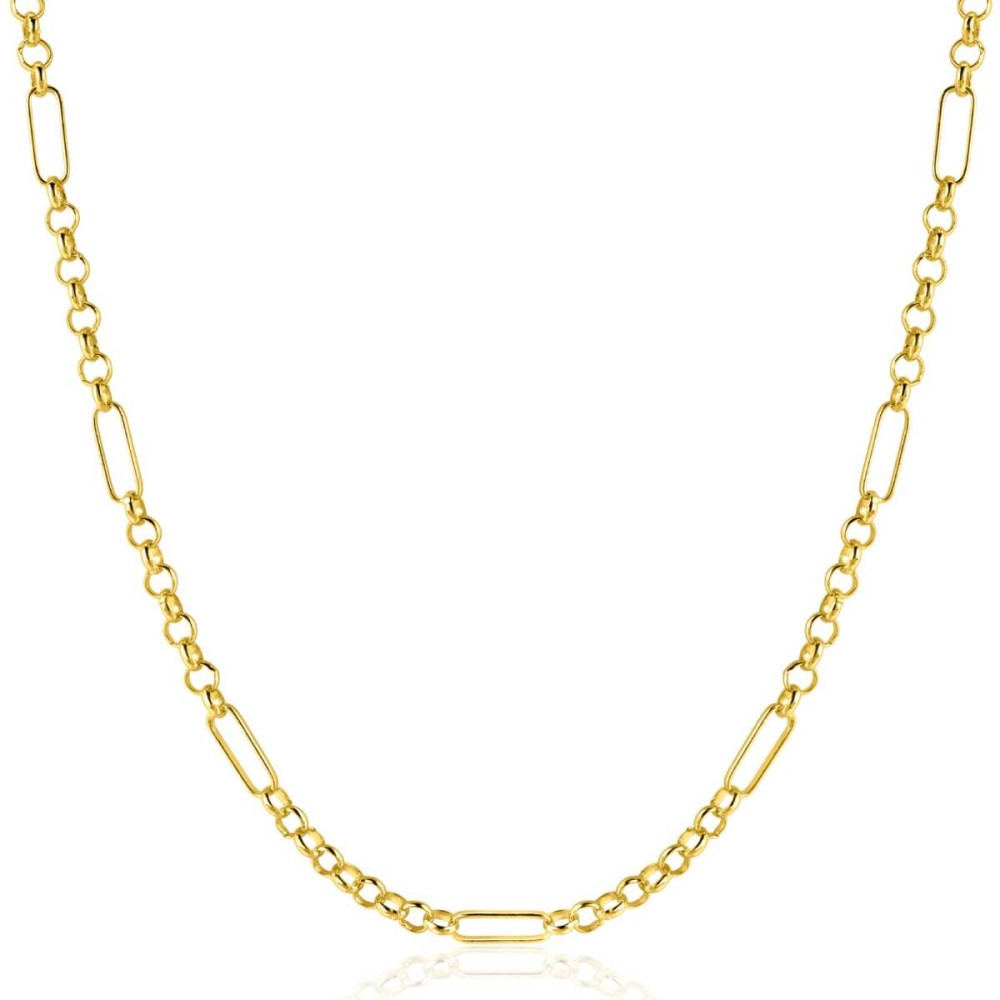 zinzi-zgc495-gouden-schakelketting-jasseron-paperclip-glanzend-3-2-mm-breedte-lengte-41-43-cm