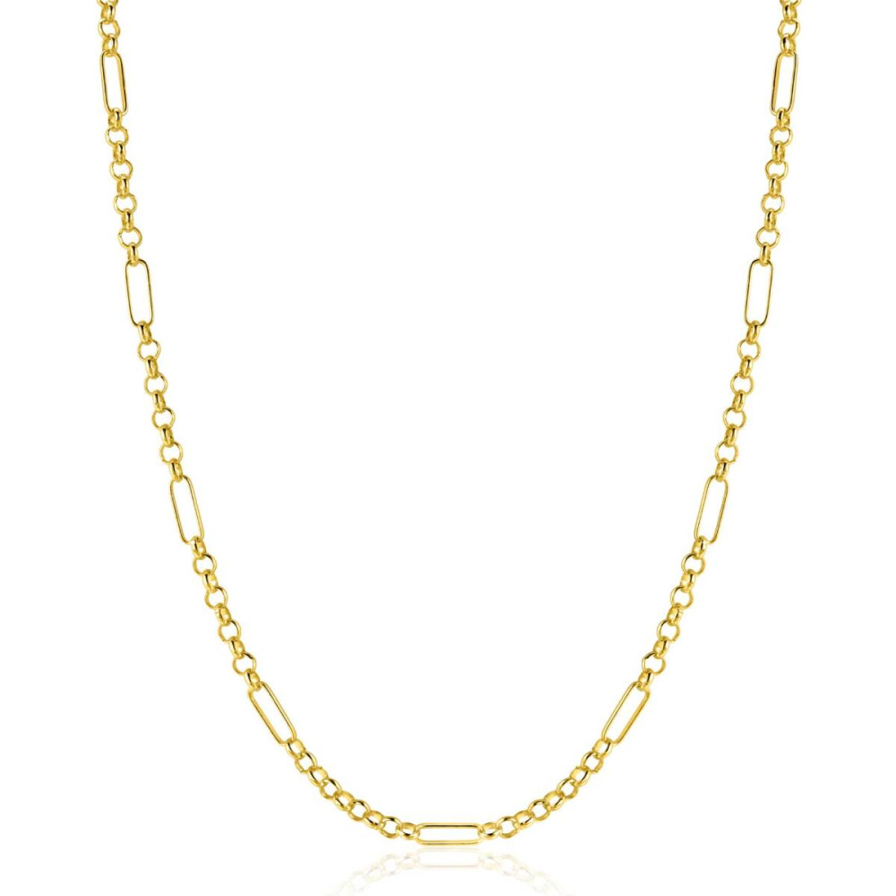zinzi-zgc495-gouden-schakelketting-jasseron-paperclip-glanzend-3-2-mm-breedte-lengte-41-43-cm