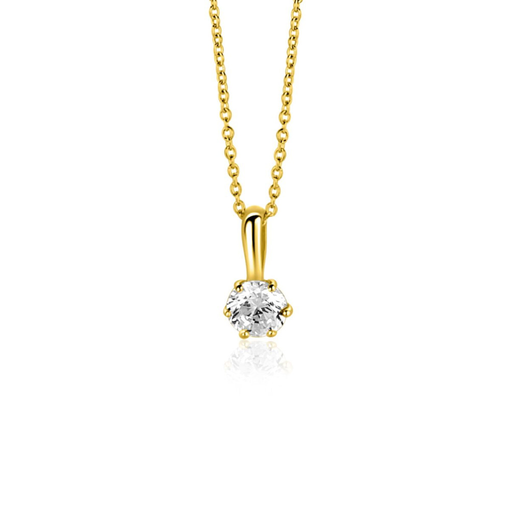 zinzi-zgh544-hanger-14-karaat-glanzend-goud-zirkonia-transparant-4-5-mm-breed-x-8-5-mm-hoog