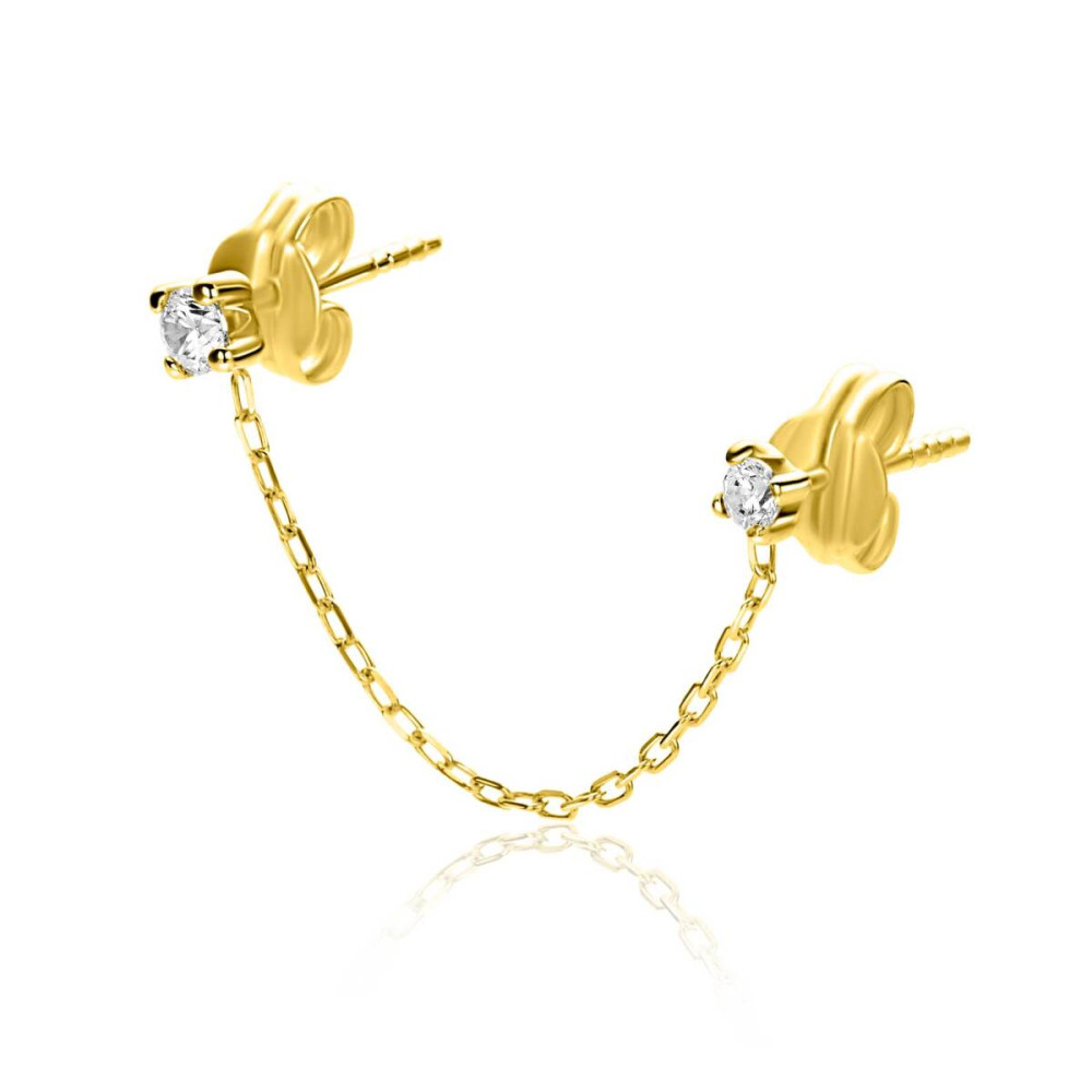 zinzi-zgo547-dubbele-oorstekers-14-karaat-gouden-anker-schakels-zirkonia-3-5-mm-diameter