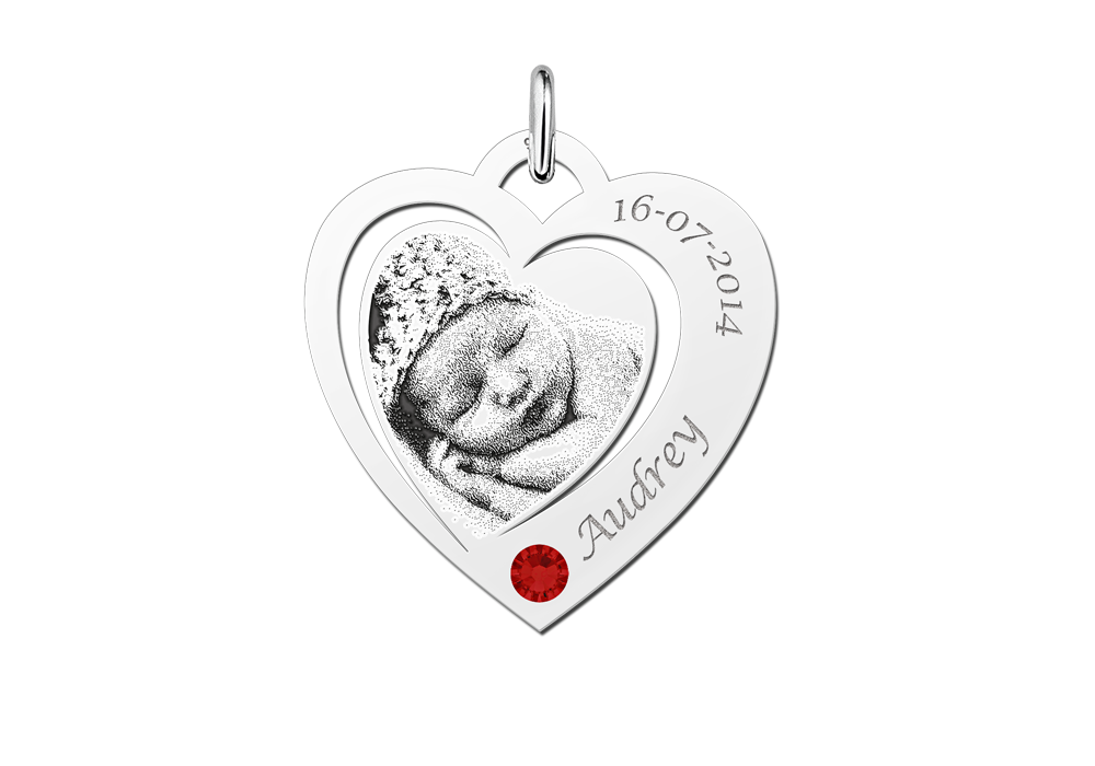 names4ever-zilveren-hartjes-hanger-met-foto-geboortesteen-en-tekst-hoogte-26-mm
