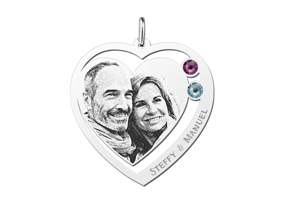 zilveren-hart-hanger-met-tekst-en-twee-geboortestenen-names4ever-30-mm-x-31-mm