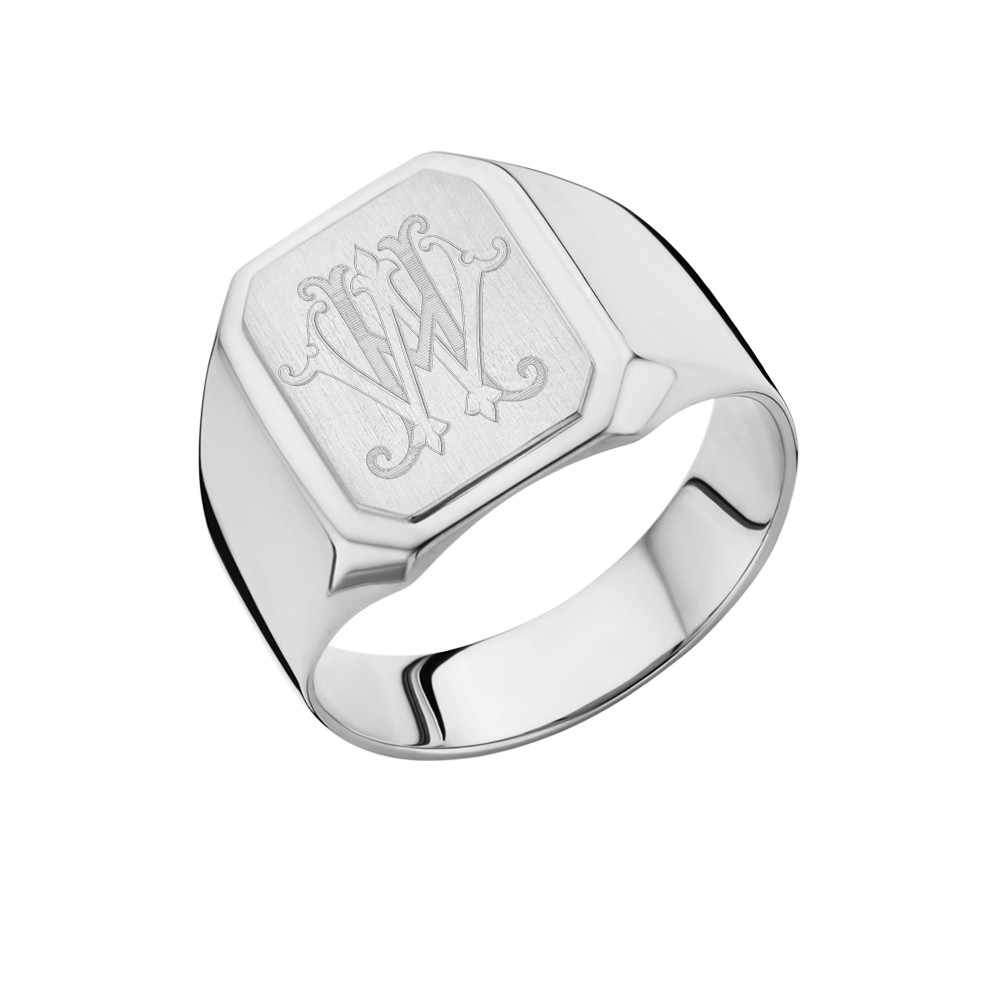 names4ever-zilveren-achthoekige-zegelring-met-monogram-en-gravureoptie