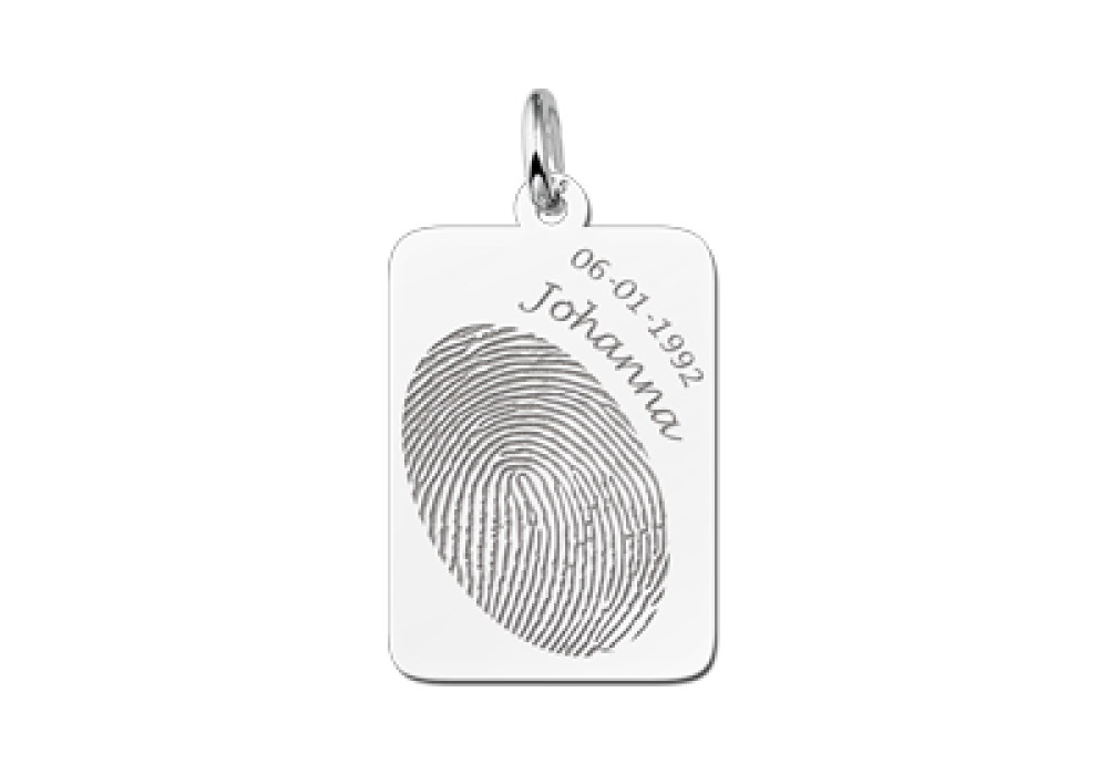 names4ever-zilveren-rechthoekige-hanger-met-vingerafdruk-naam-en-datum-hoogte-25-5-mm