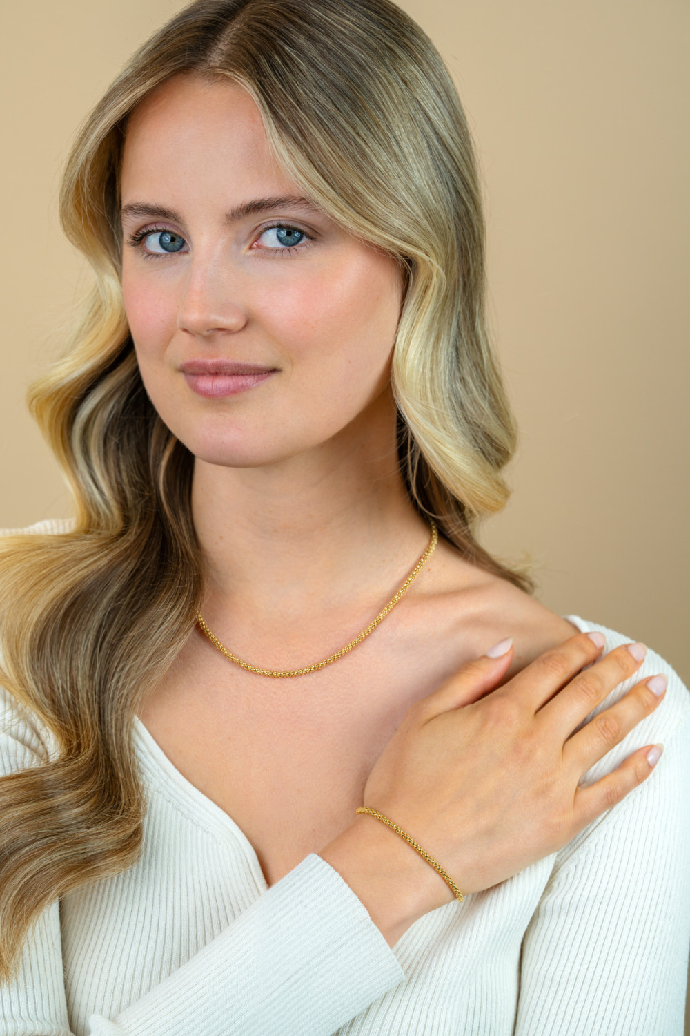 zinzi-chain-zia1288g-schakelarmband-gold-plated-bolletjes-3-mm-breedte-lengte-18-5-cm