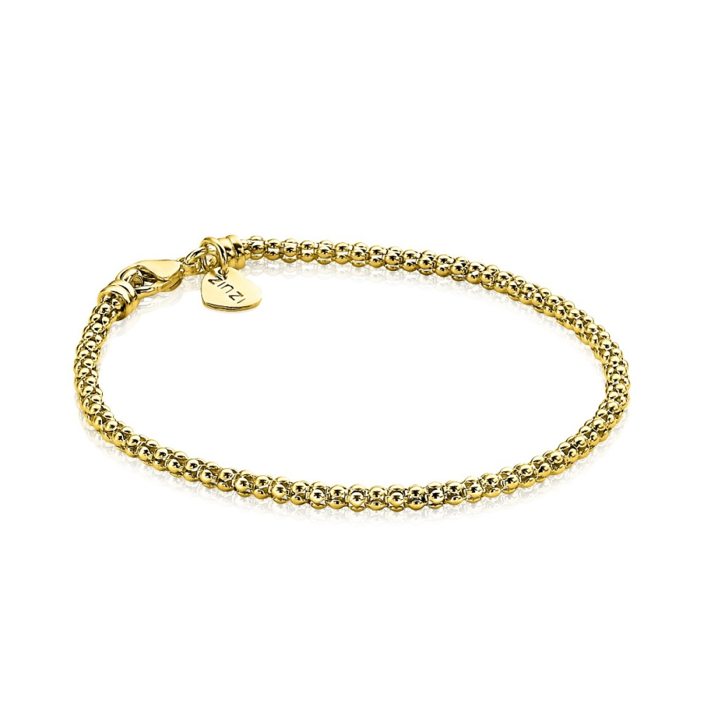 zinzi-chain-zia1288g-schakelarmband-gold-plated-bolletjes-3-mm-breedte-lengte-18-5-cm
