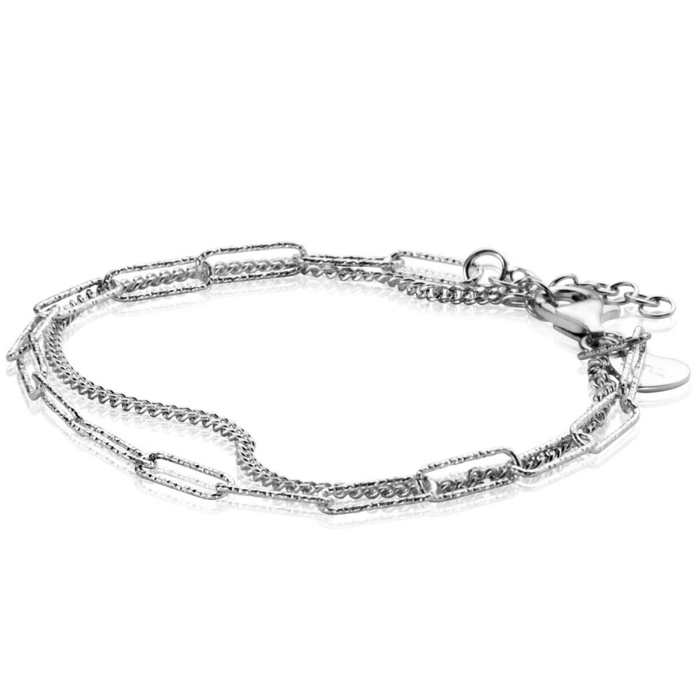 zinzi-chain-zia2367-schakelarmband-zilver-gourmet-paperclip-glanzend-5-mm-breedte-lengte-17-20-cm