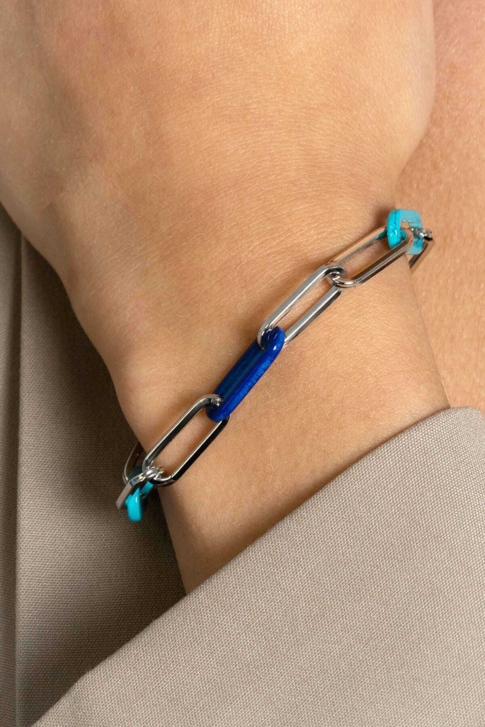 zinzi-chain-zia2456-paperclip-schakelarmband-zilver-turquoise-blauw-7-mm-breedte-lengte-19-cm