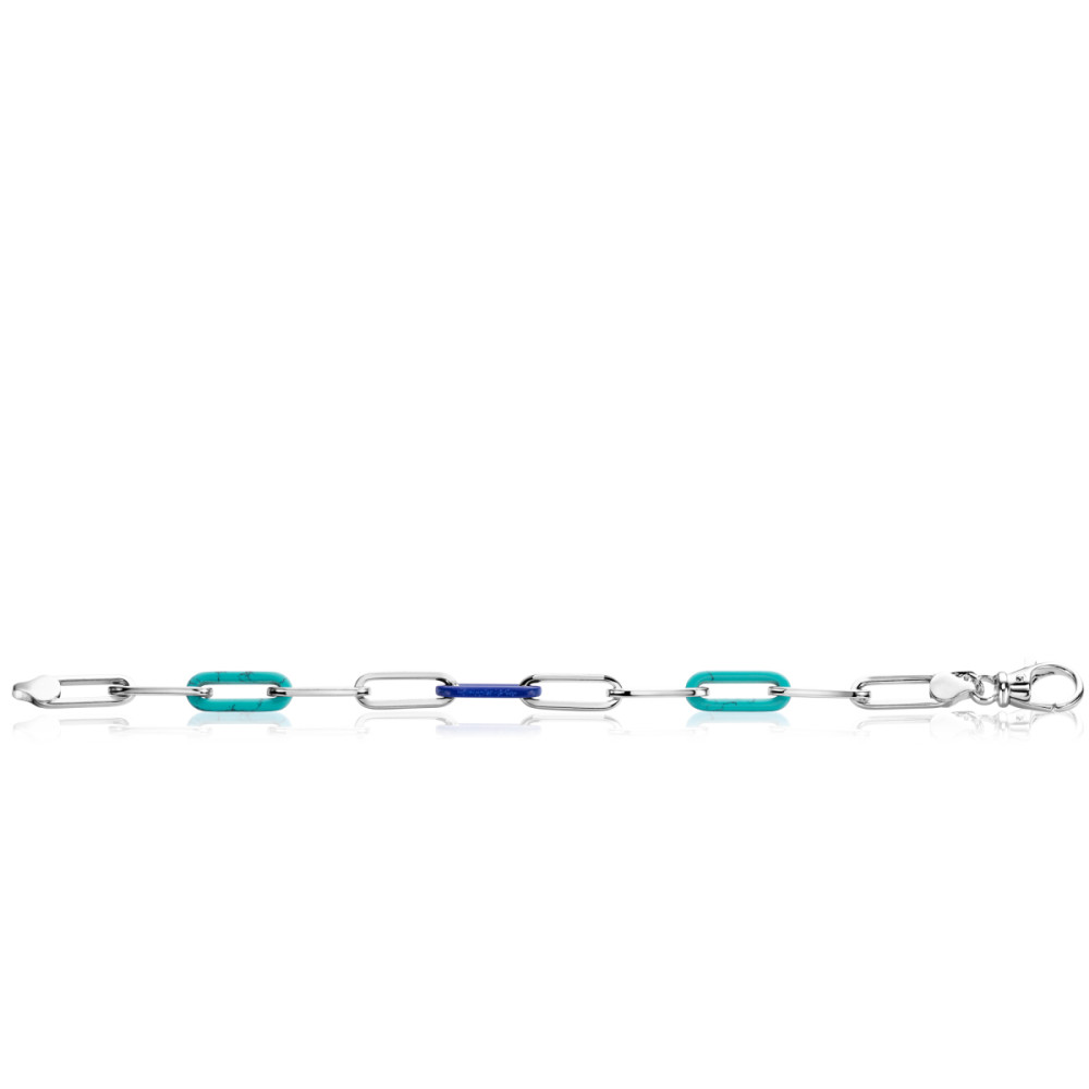 zinzi-chain-zia2456-paperclip-schakelarmband-zilver-turquoise-blauw-7-mm-breedte-lengte-19-cm