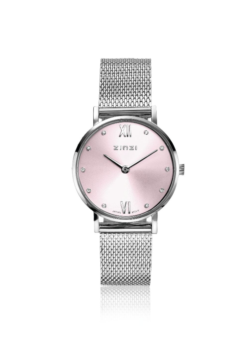 Zinzi Lady Crystal ZIW641M Klein elegant dameshorloge met witte