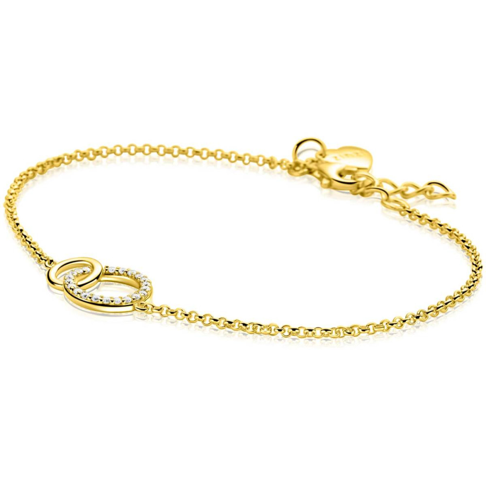 zinzi-zia1782y-armband-goudkleurig-verbonden-rondjes-zirkonia-11-mm-breedte-lengte-18-20-cm