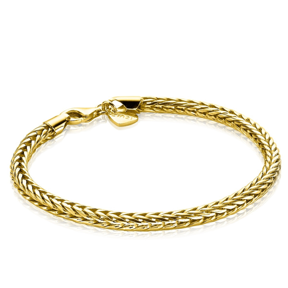 zinzi-zia1925g-schakelarmband-goudkleurig-vossenstaart-glanzend-4-mm-breedte-lengte-19-5-cm