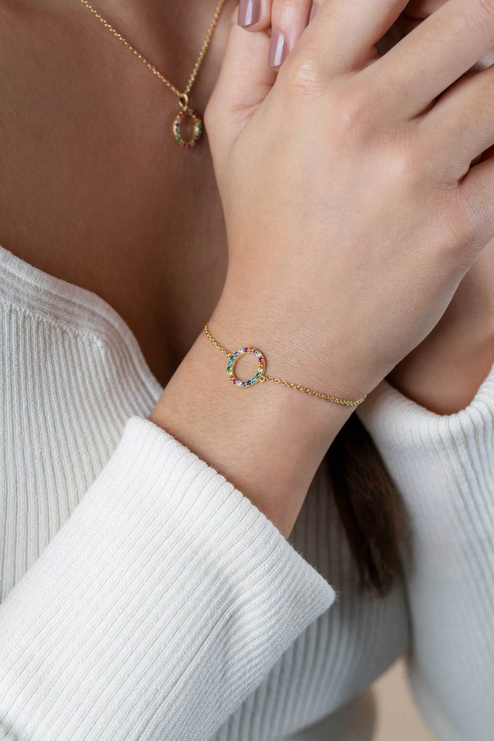 zinzi-zia2170-armband-gold-plated-rondje-kleurrijke-zirkonia-12-mm-breedte-lengte-17-20-cm