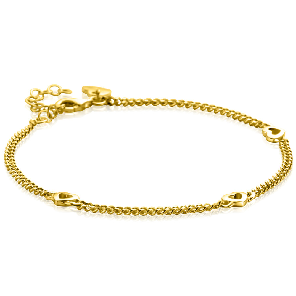 zinzi-zia2409g-armband-gourmetschakel-goudkleurige-hartjes-4-7-mm-breedte-lengte-17-20-cm