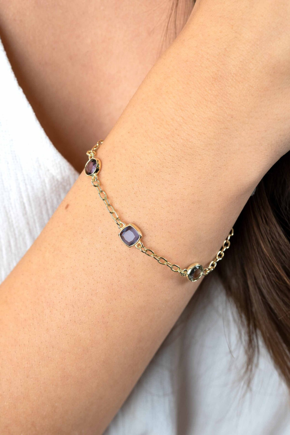 zinzi-zia2525g-armband-goudkleurig-vierkant-rond-paars-7-3-mm-breedte-lengte-17-20-cm