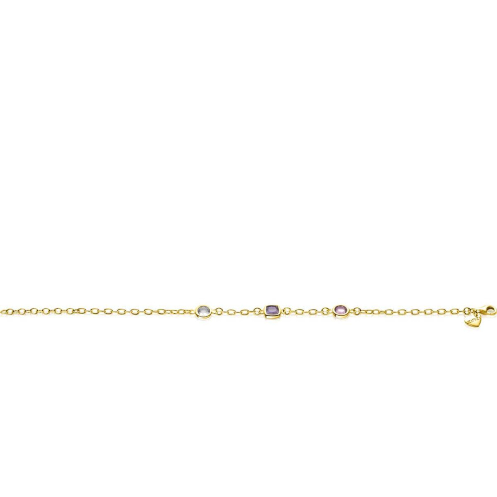 zinzi-zia2525g-armband-goudkleurig-vierkant-rond-paars-7-3-mm-breedte-lengte-17-20-cm
