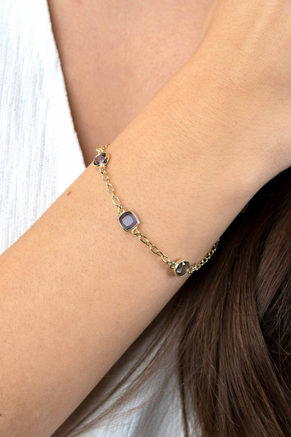 zinzi-zia2525g-armband-goudkleurig-vierkant-rond-paars-7-3-mm-breedte-lengte-17-20-cm