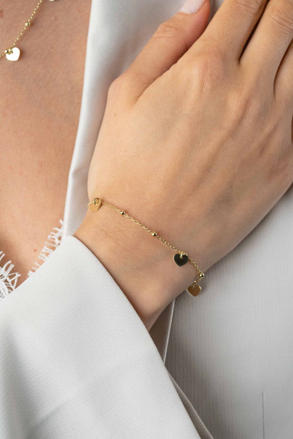 zinzi-zia2531g-hartjes-armband-goudkleurig-glanzende-bolletjes-6-mm-breedte-lengte-17-20-cm
