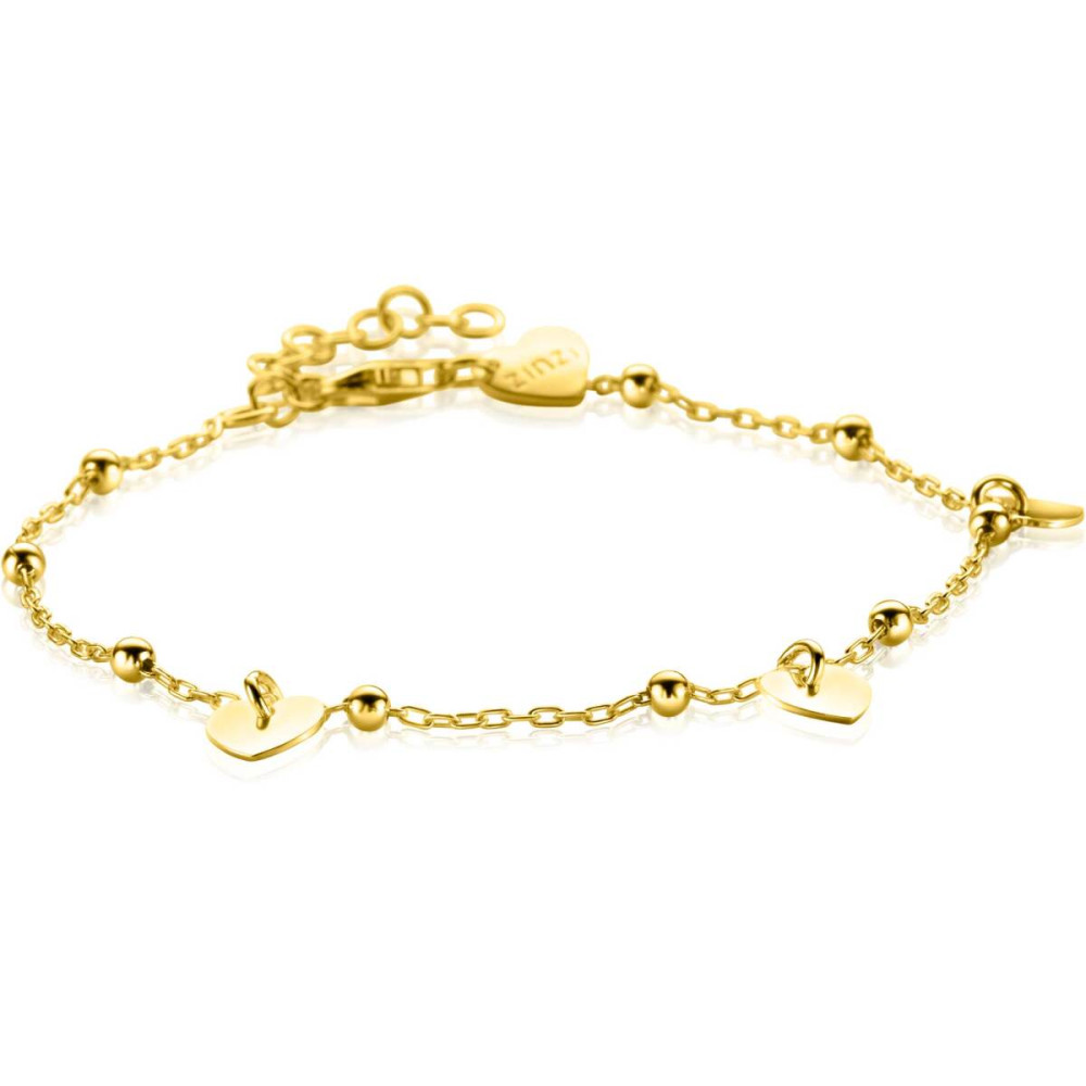 zinzi-zia2531g-hartjes-armband-goudkleurig-glanzende-bolletjes-6-mm-breedte-lengte-17-20-cm