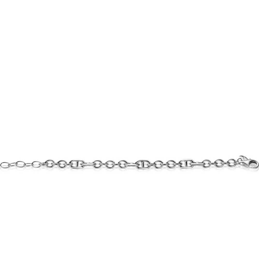 zinzi-zia2580-schakelarmband-zilver-rond-marine-glanzend-7-8-mm-breedte-lengte-17-20-cm