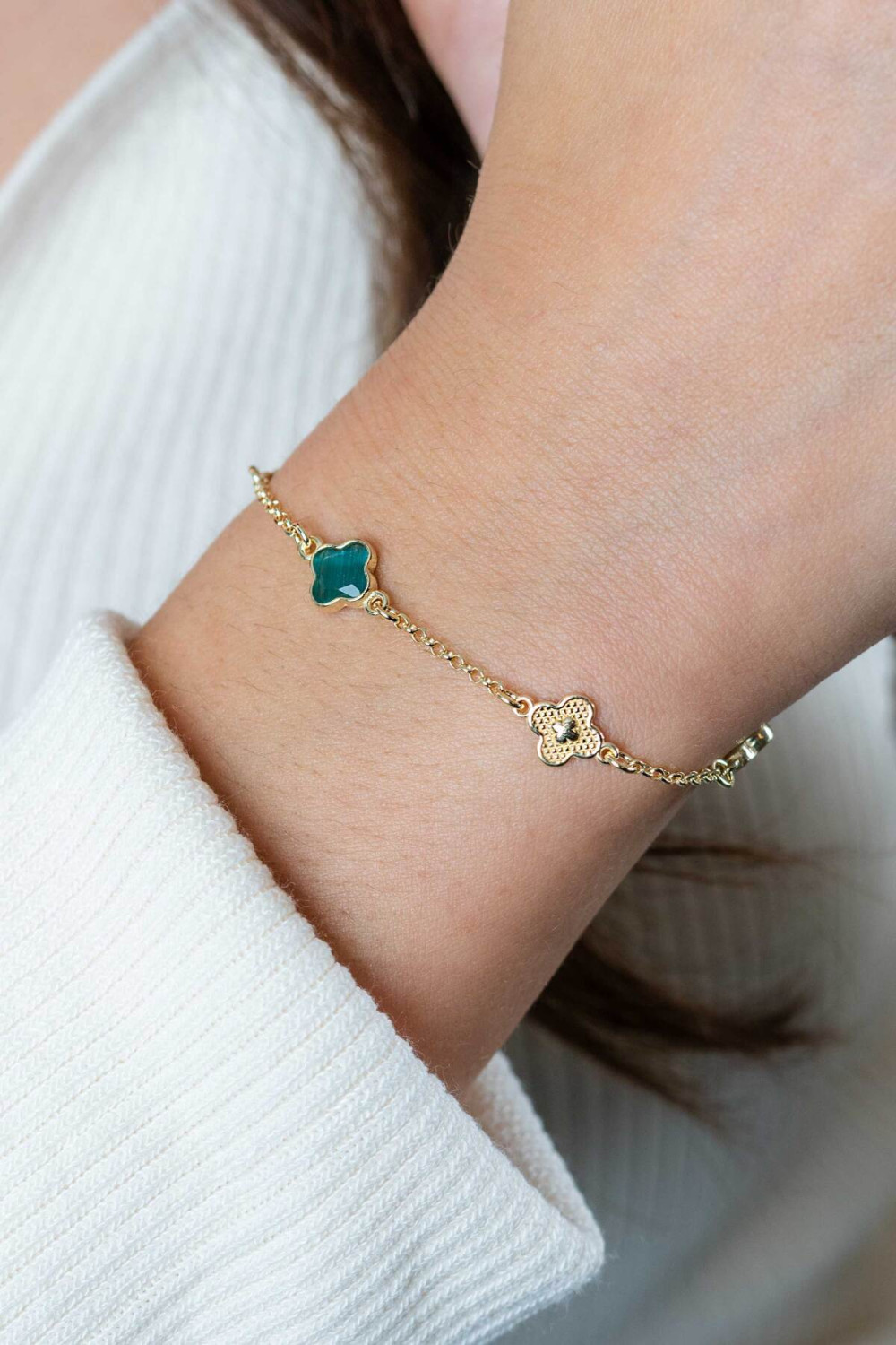 zinzi-zia2583-armband-gold-plated-klavertje-vier-zirkonia-8-mm-breedte-lengte-16-19-cm