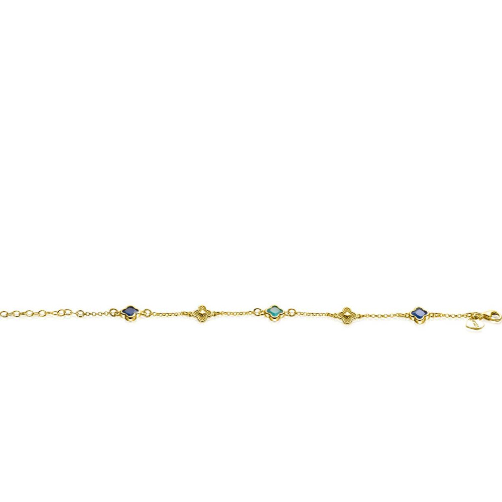 zinzi-zia2583-armband-gold-plated-klavertje-vier-zirkonia-8-mm-breedte-lengte-16-19-cm