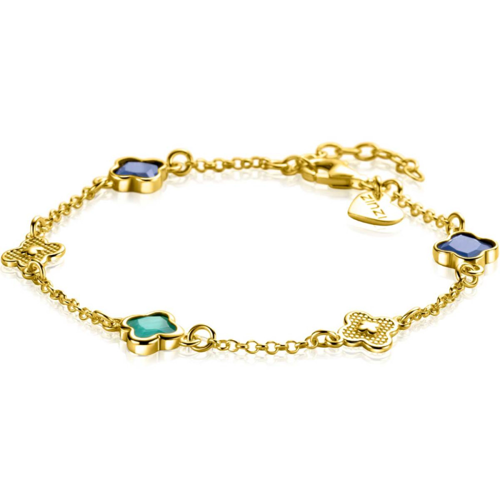 zinzi-zia2583-armband-gold-plated-klavertje-vier-zirkonia-8-mm-breedte-lengte-16-19-cm
