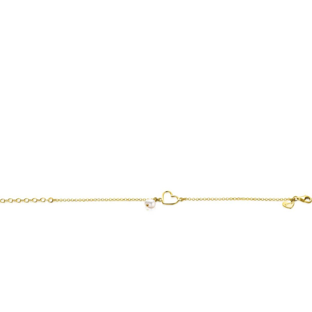 zinzi-zia2642-armband-gold-plated-hart-parel-10-mm-breedte-lengte-16-19-cm