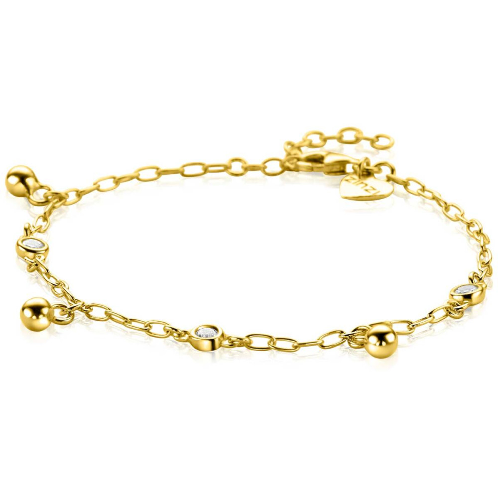 zinzi-zia2658-bolletjes-armband-gold-plated-zirkonia-rond-9-mm-breedte-lengte-17-19-cm