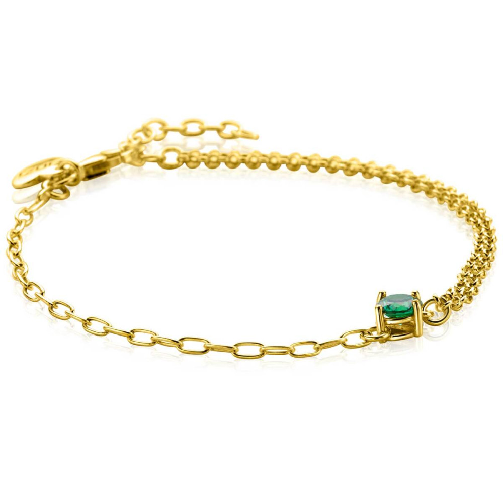 zinzi-zia2660g-armband-verguld-groene-zirkonia-6-5-mm-breedte-lengte-17-19-cm