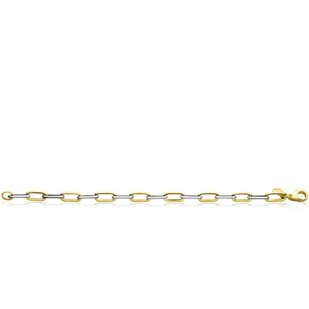 zinzi-zia2668-armband-bicolor-paperclip-schakels-6-mm-breedte-lengte-20-cm