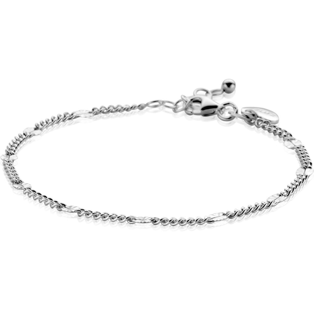zinzi-zia2713-gourmet-schakelarmband-zilver-ovaal-gediamanteerd-3-mm-breedte-lengte-18-20-cm