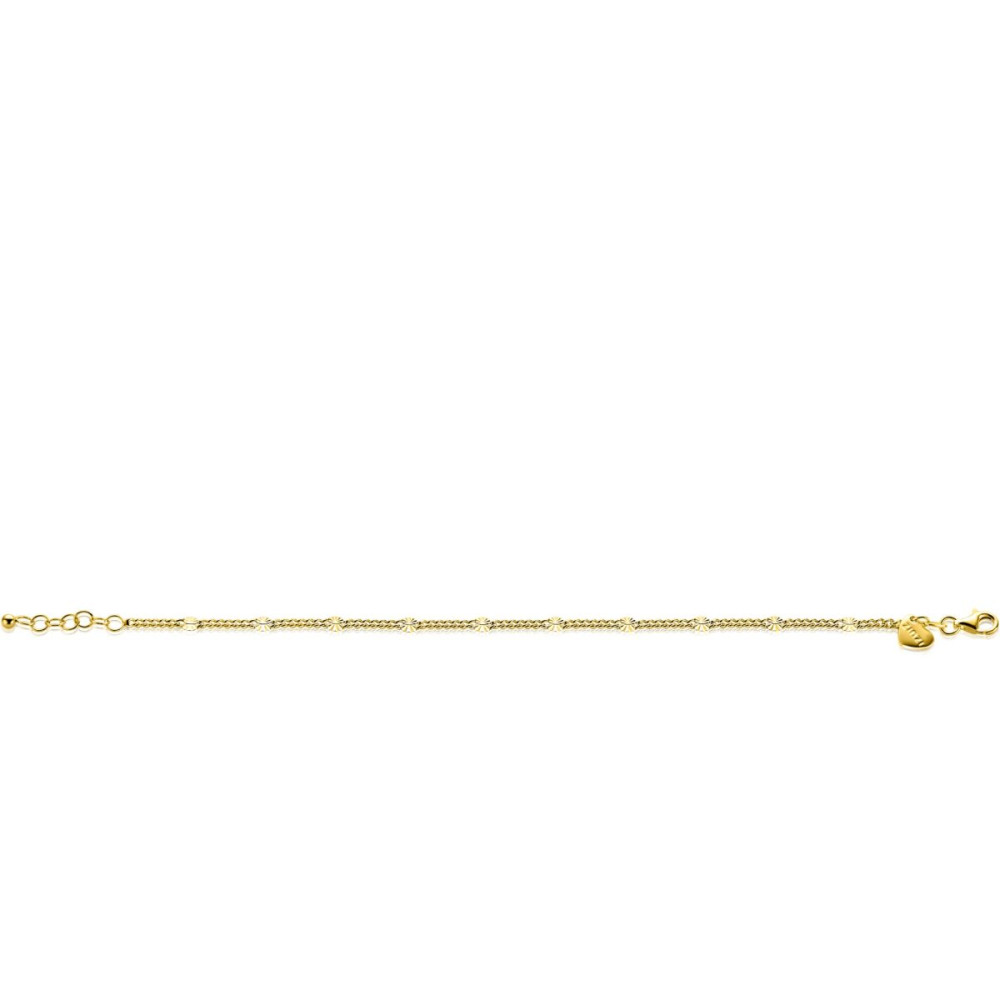 zinzi-zia2713g-armband-verguld-gourmet-schakels-gediamanteerd-3-mm-breedte-lengte-18-20-cm