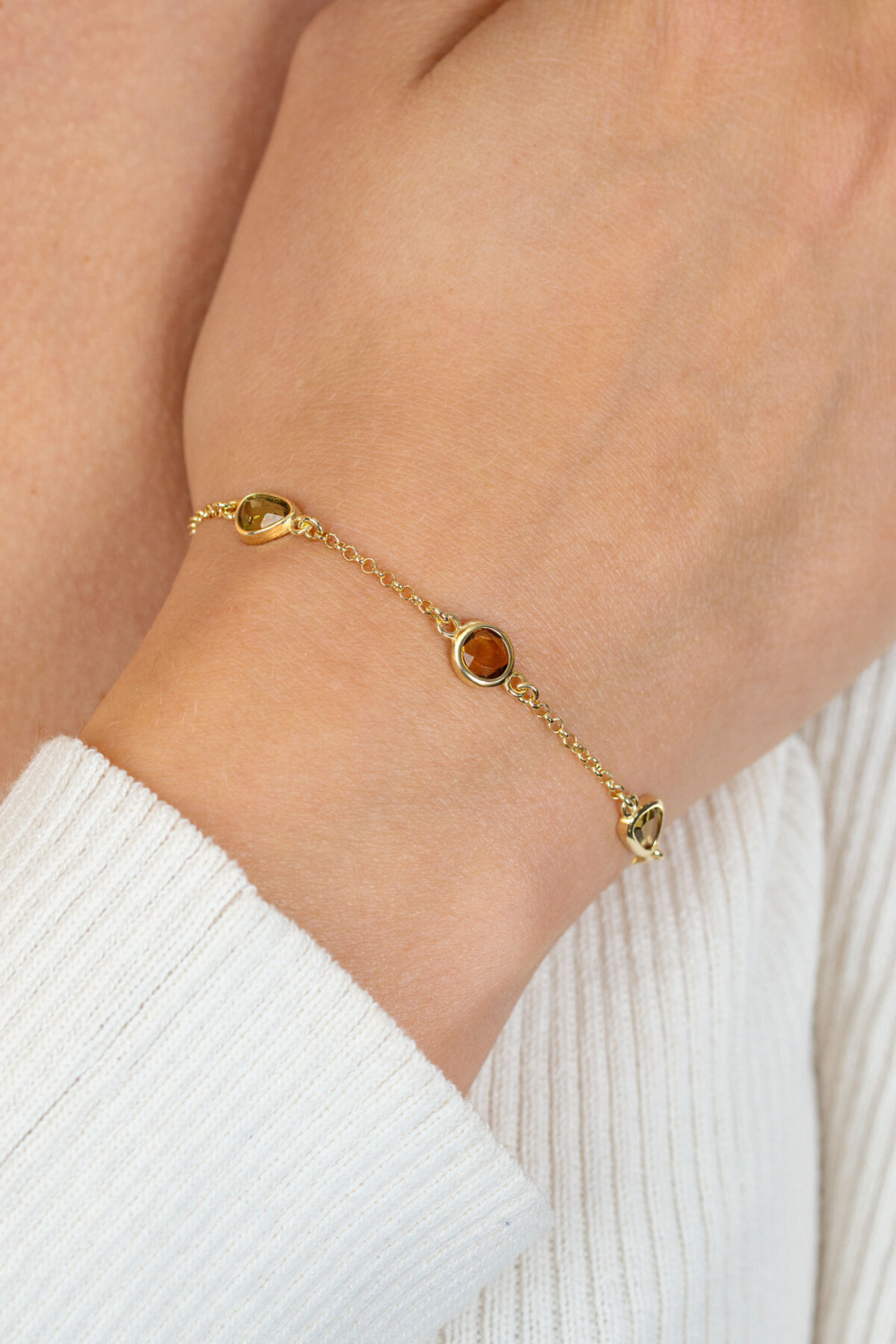 zinzi-zia2770-armband-gold-plated-zirkonia-bruin-groen-7-2-mm-breedte-lengte-17-5-20-5-cm