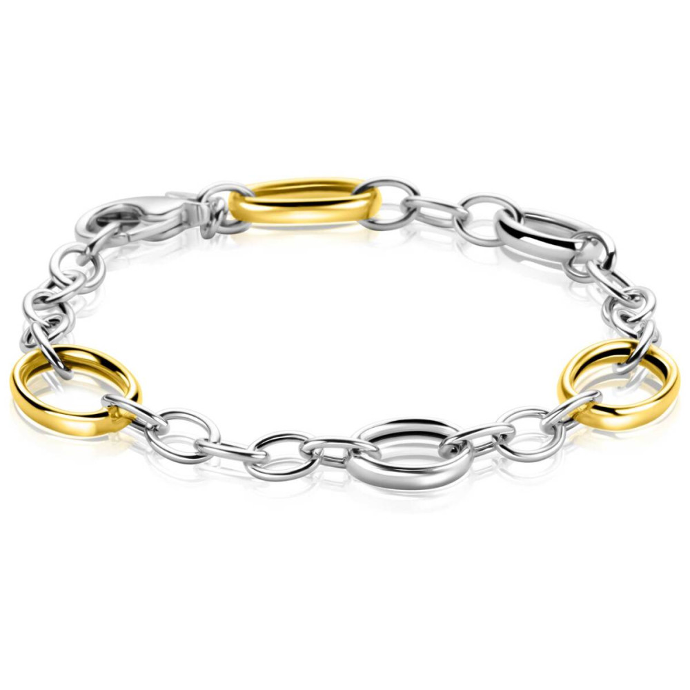 zinzi-zia2785-ovale-schakelarmband-zilver-en-gold-plated-11-mm-breedte-lengte-17-20-cm