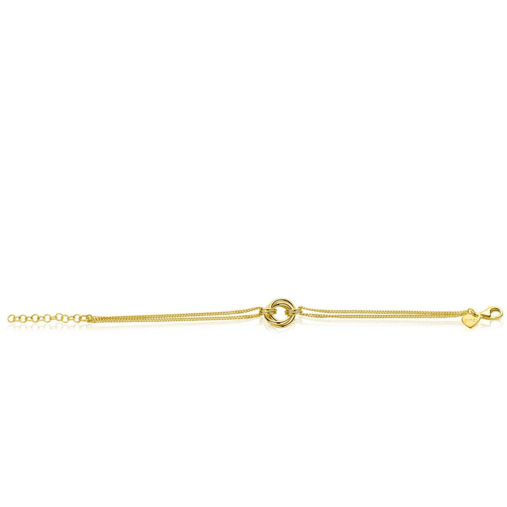 zinzi-zia2797-armband-gold-plated-3-cirkels-dubbele-schakels-12-mm-breedte-lengte-17-20-cm