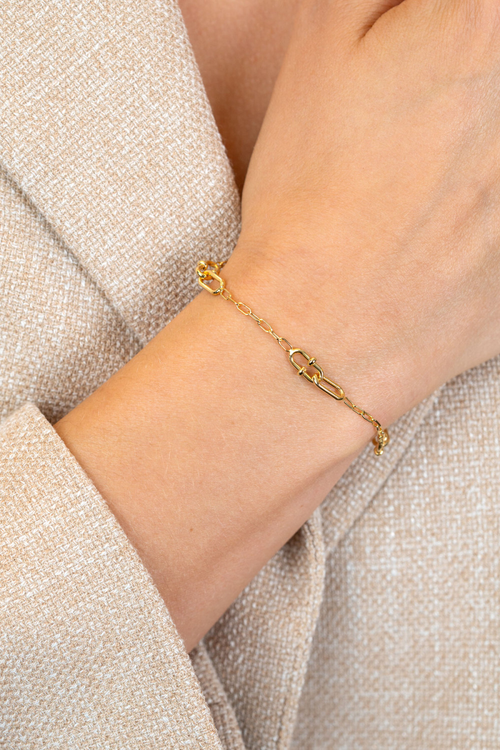 zinzi-zia2798-schakelarmband-gold-plated-paperclip-glanzend-6-mm-breedte-lengte-17-20-cm